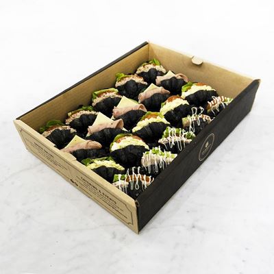 Picture of Mini Charcoal Croissant Sandwich Catering Box